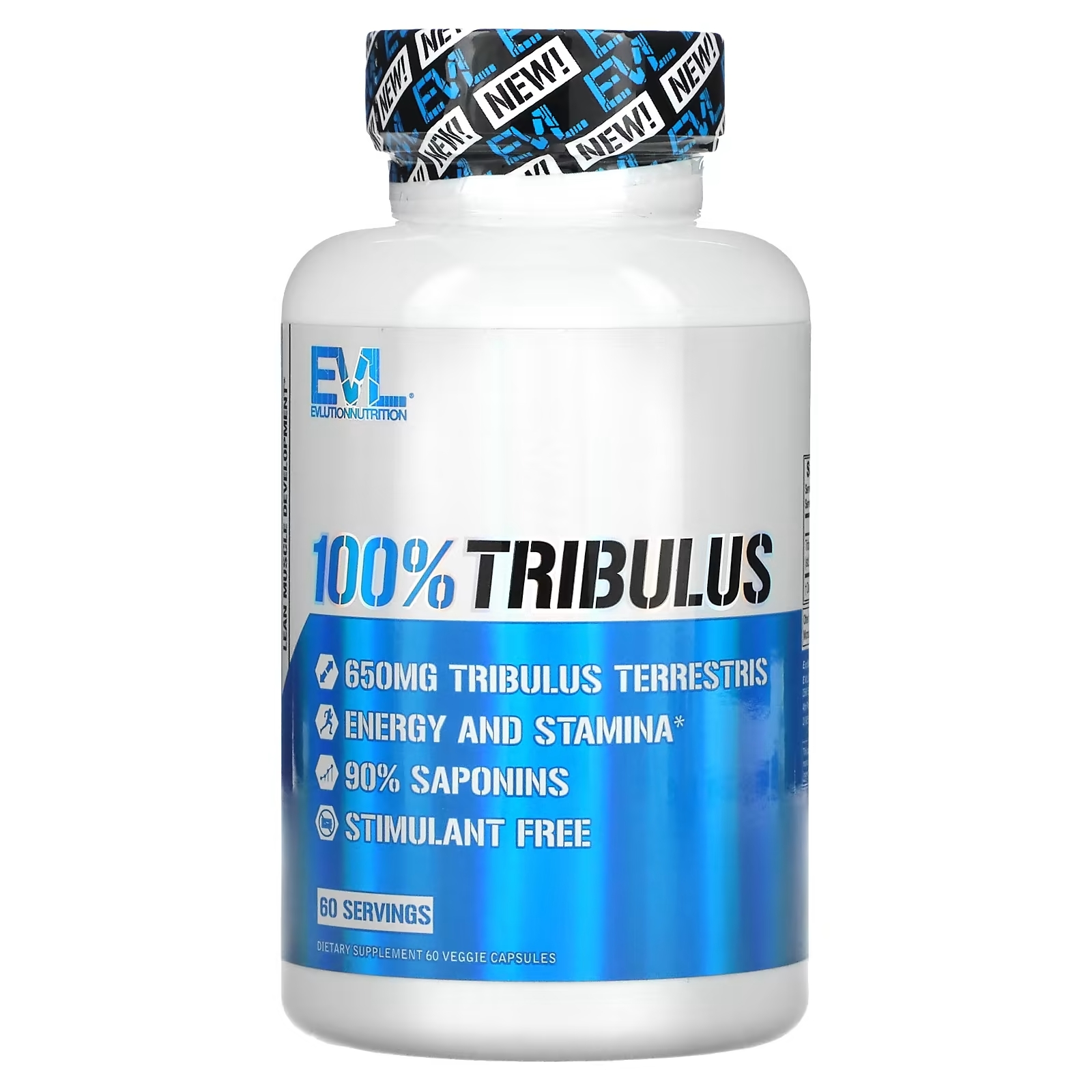 EVLution Nutrition 100% Tribulus, 60 растительных капсул