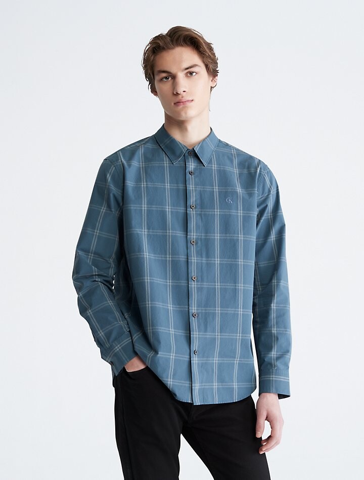 

Рубашка Calvin Klein Check Button-Down Easy, синий