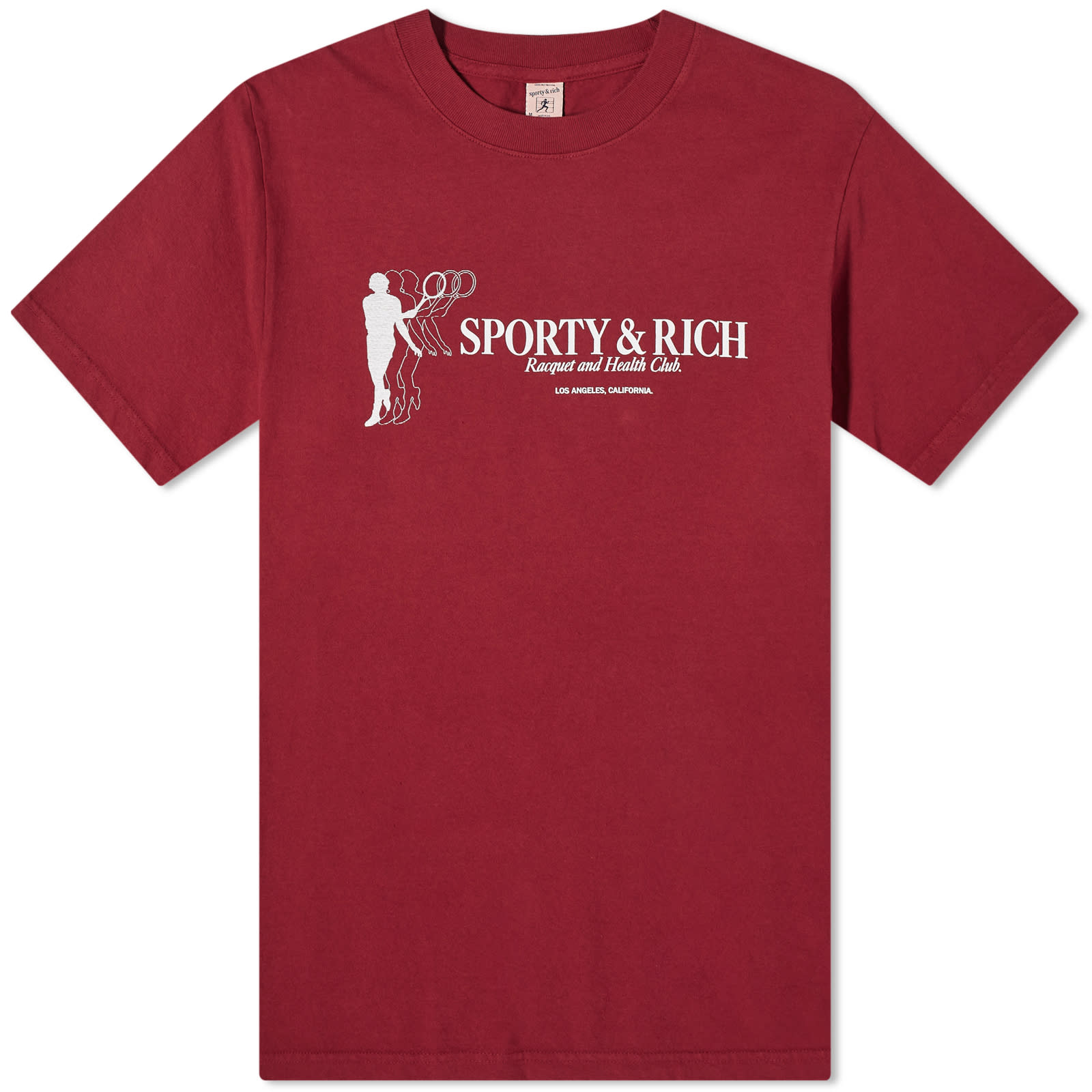Футболка Sporty & Rich Tennis Club, темно-красный футболка sporty