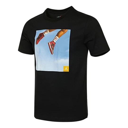 

Футболка Nike Air Jordan Shoes Photo Printing Sports Short Sleeve, черный