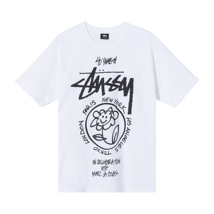 

Футболка Stussy x Marc Jacobs World Tour Collection T-Shirt 'White', белый