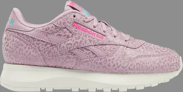 

Кроссовки wmns classic leather sp 'infused lilac leopard' Reebok, фиолетовый