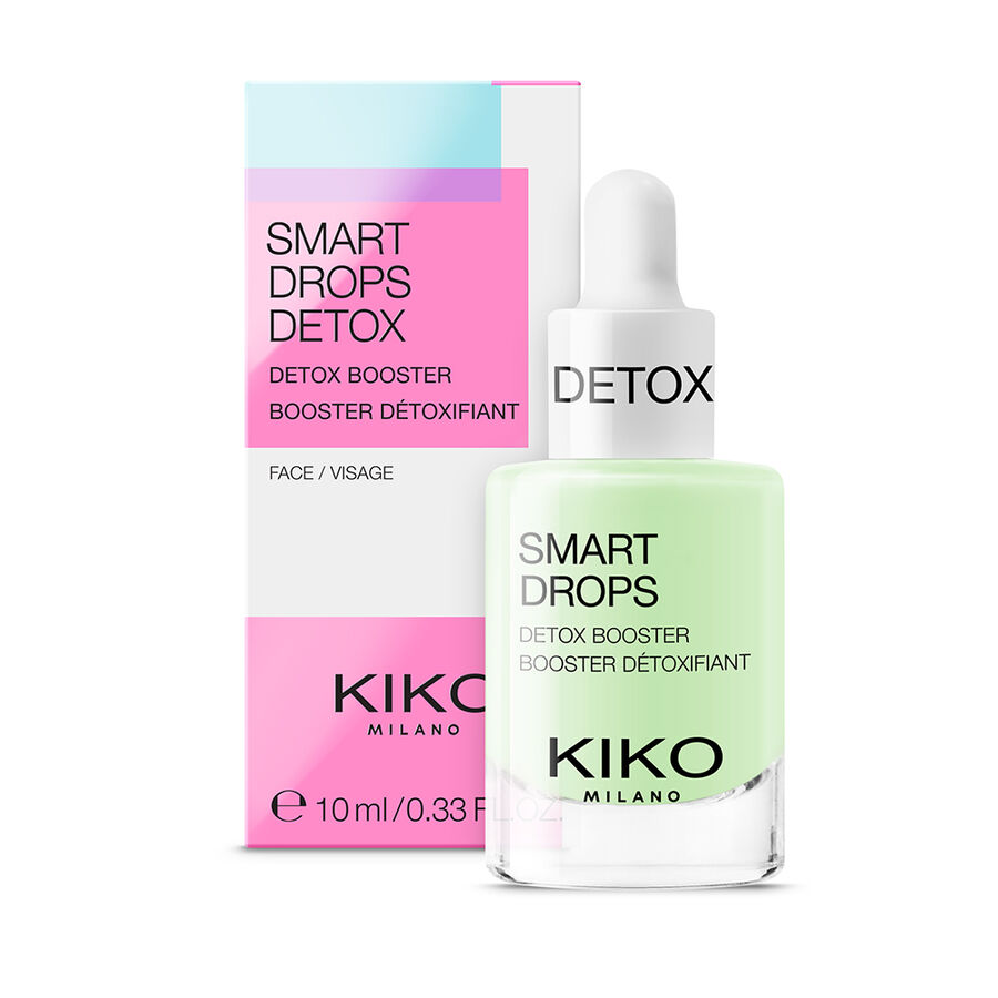 Kiko Milano Smart Detox Drops бустер для лица с дезинтоксикационным эффектом, 10 мл концентрат для лица с детокс эффектом kiko milano smart detox drops