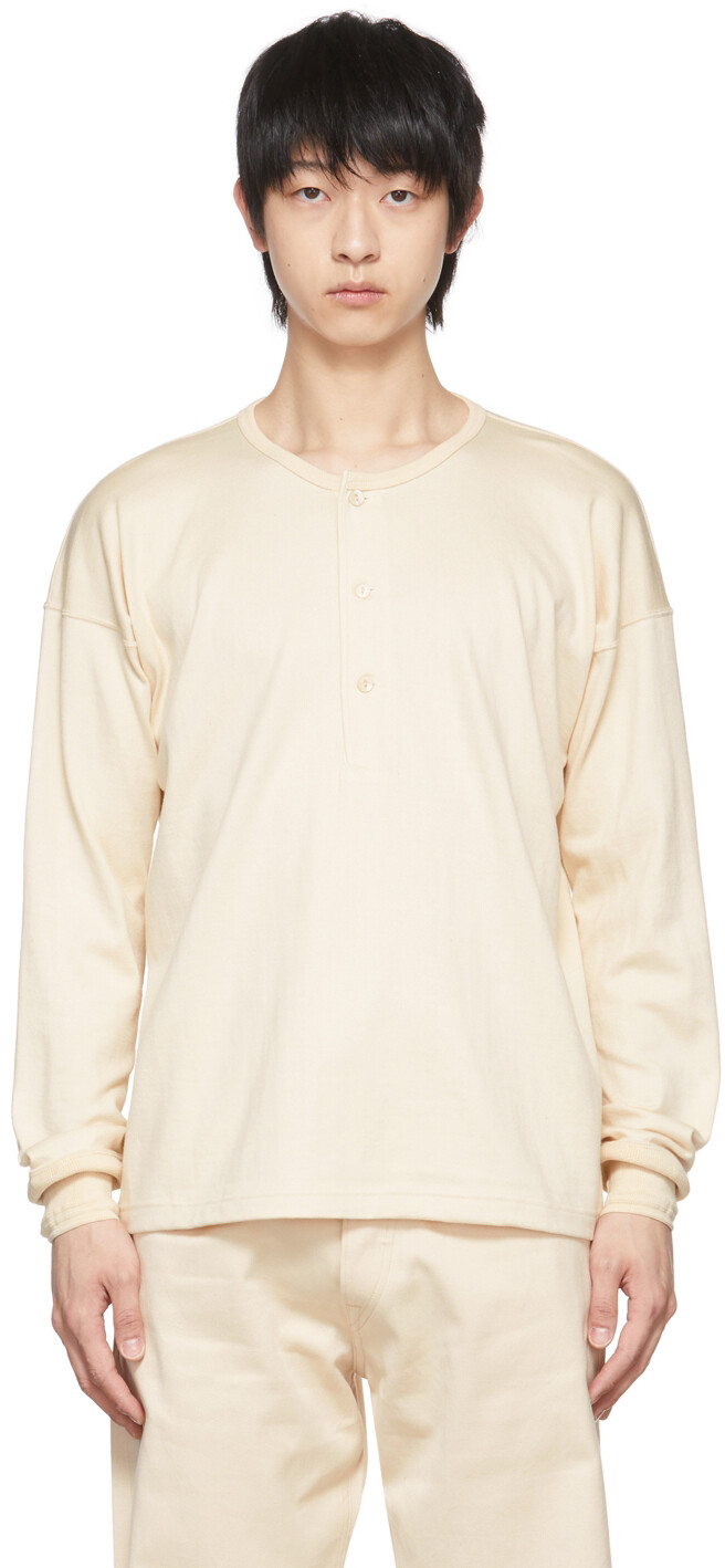 

Бежевый хлопок Henley Taiga Takahashi