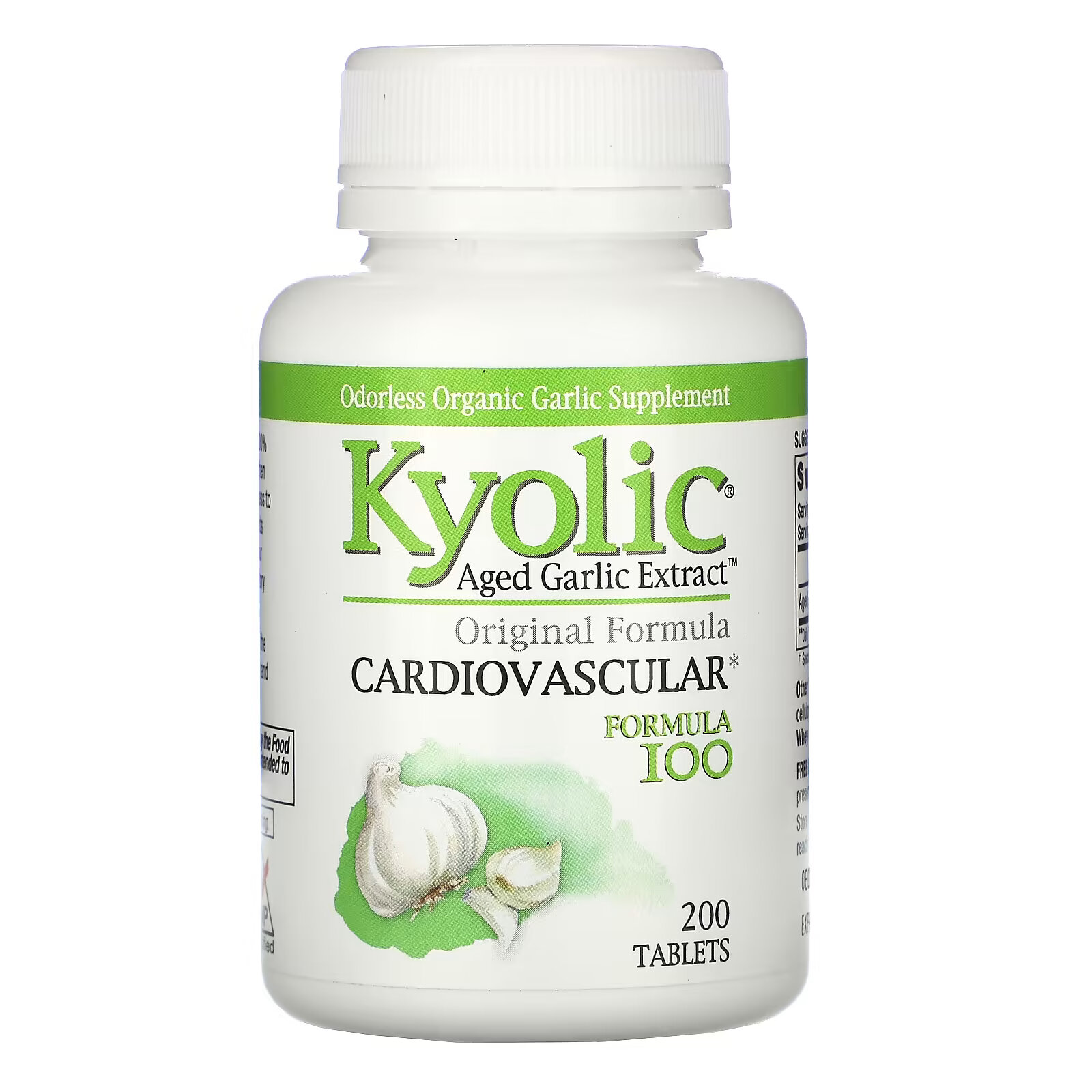 Kyolic, Для поддержания сердечно-сосудистой системы, Formula 100, 200 таблеток kyolic для поддержания сердечно сосудистой системы formula 100 200 таблеток