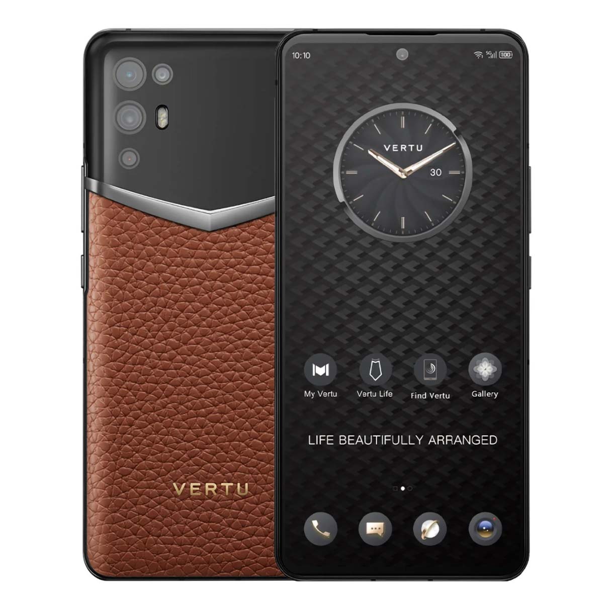 

Смартфон Vertu iVERTU 5G Calfskin, 12Гб/512Гб, черный/карамель