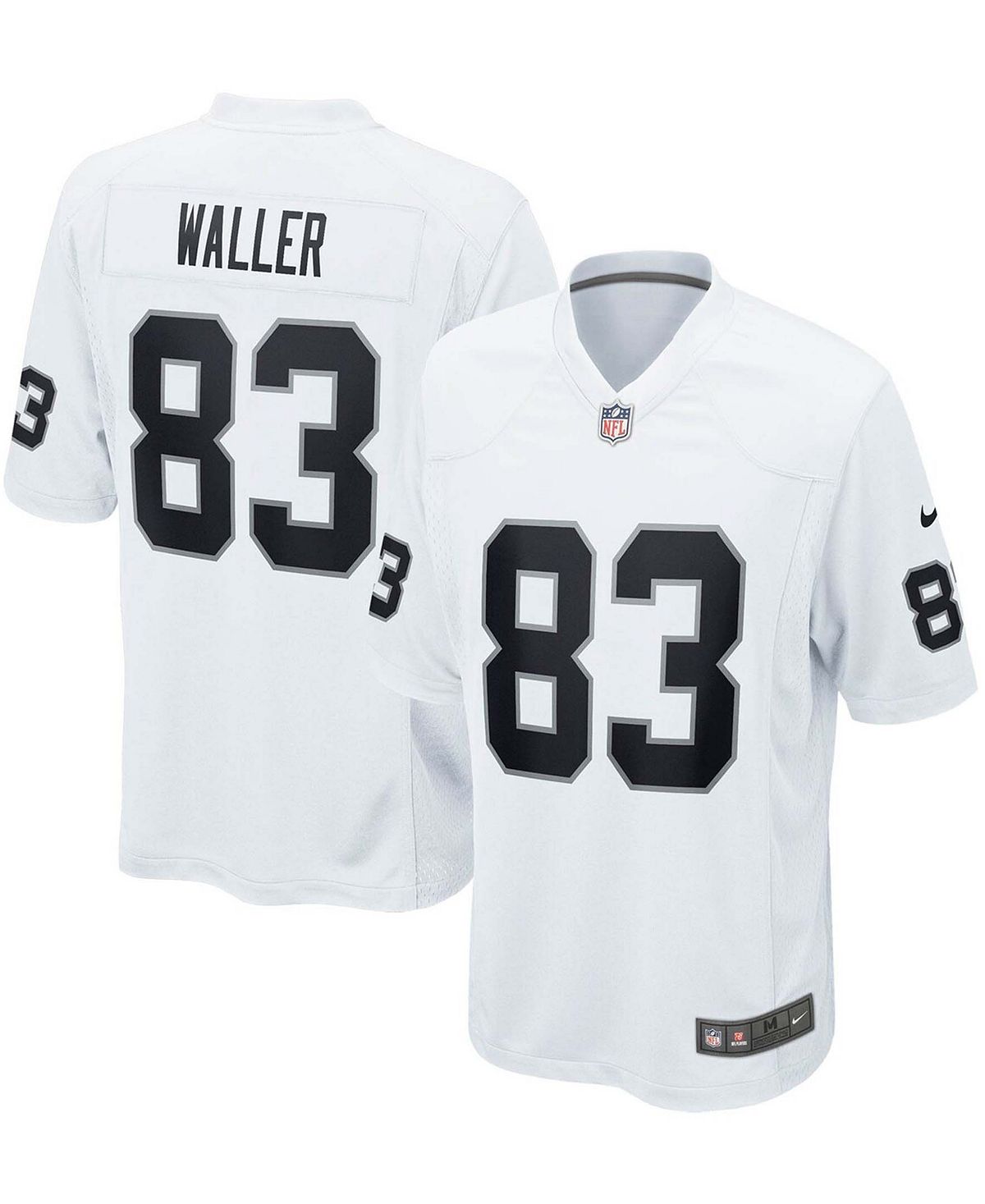 уоллер л банкир Мужская футболка darren waller white las vegas raiders game jersey Nike, белый