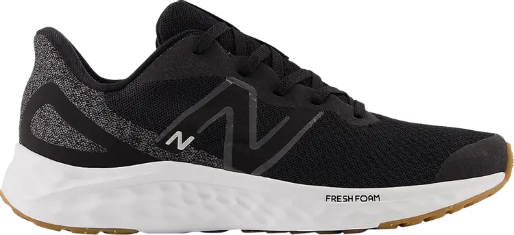 

Кроссовки New Balance Fresh Foam Arishi v4 Big Kid Wide 'Black White Gum', черный