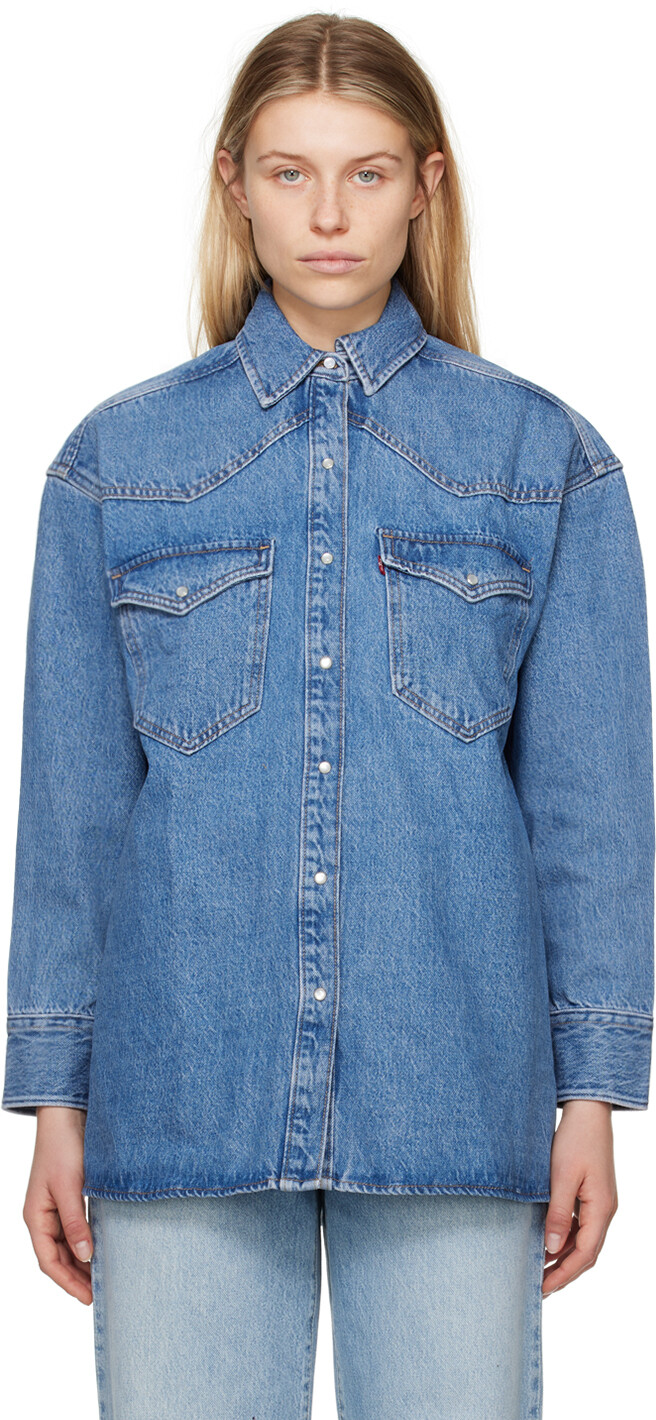

Синяя джинсовая рубашка Dylan Levi's