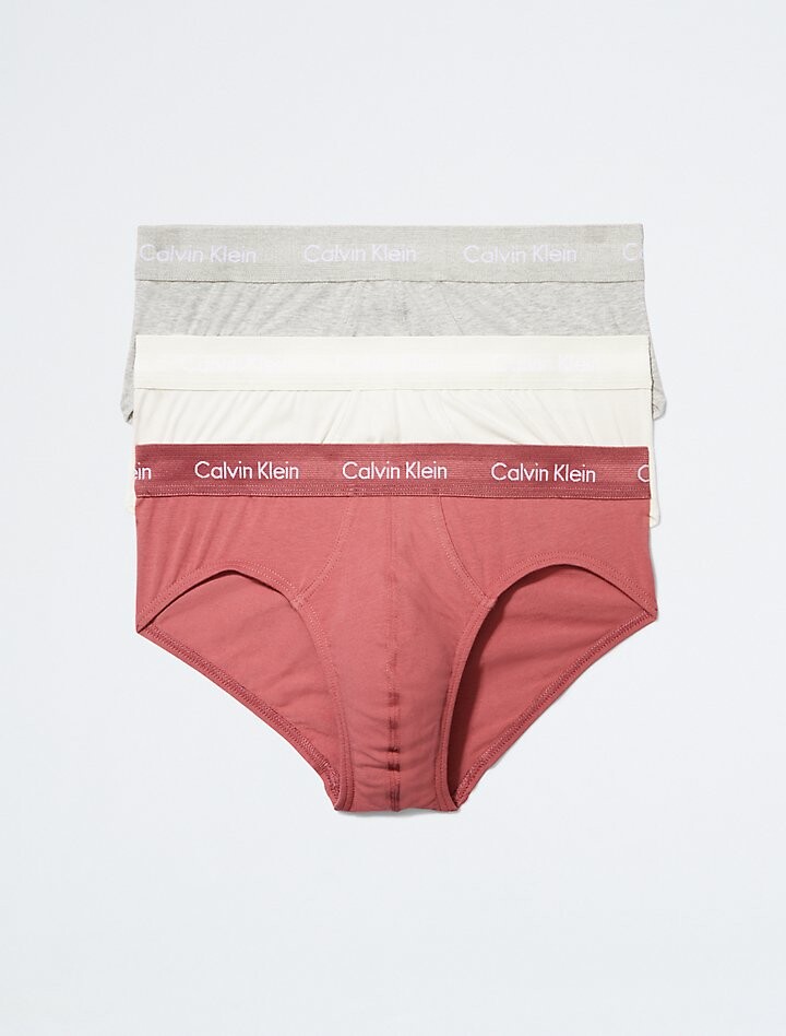 

Комплект из 3 хлопковых эластичных трусов Calvin Klein, серый
