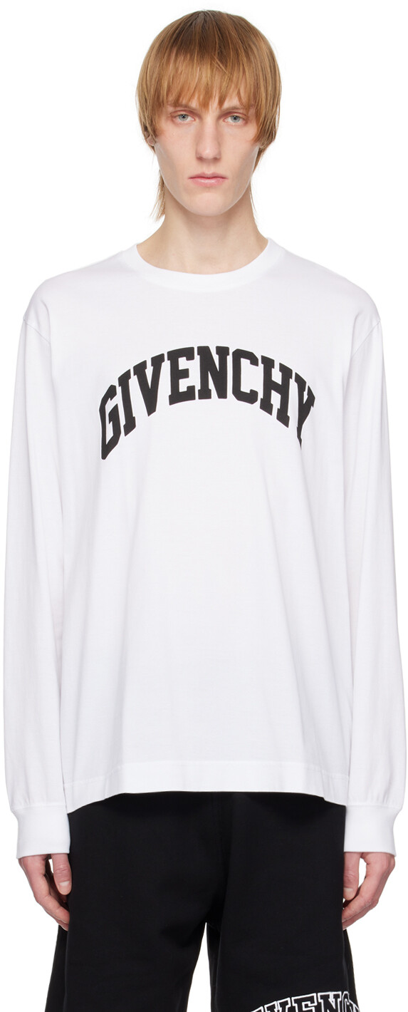 

Белая футболка с длинным рукавом для колледжа Givenchy, Белый