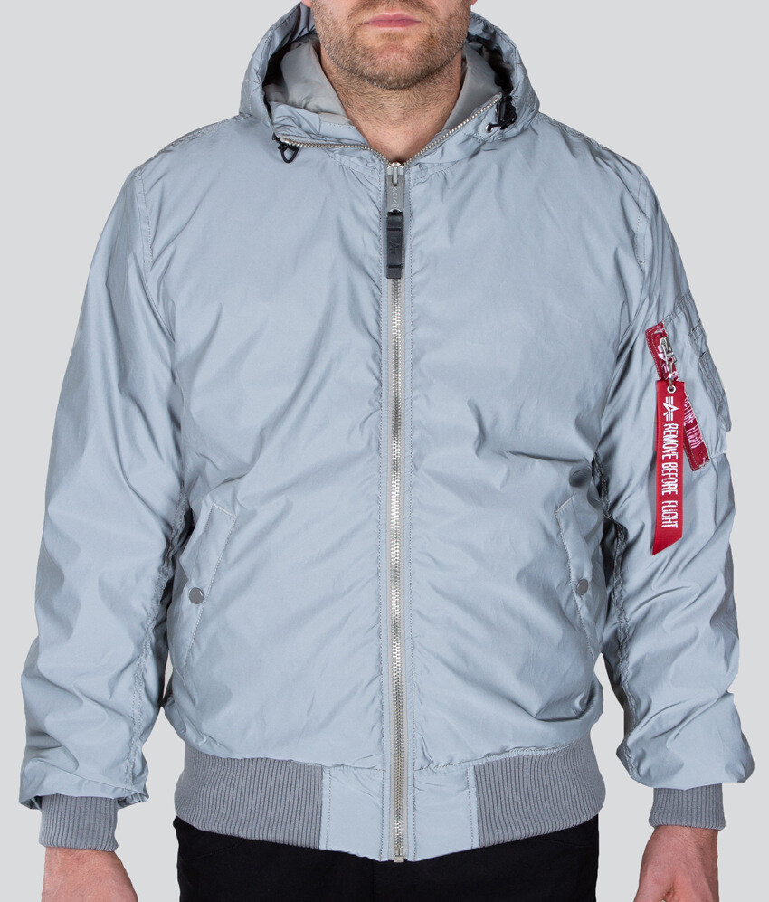 

Куртка Alpha Industries MA-1 Hooded Reflective, серебристая