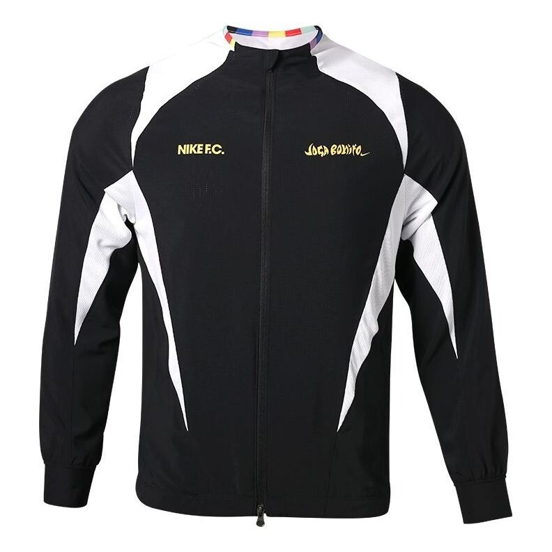 

Куртка Nike F.C Series Casual Sports Stand Collar Soccer/Football, черный/белый