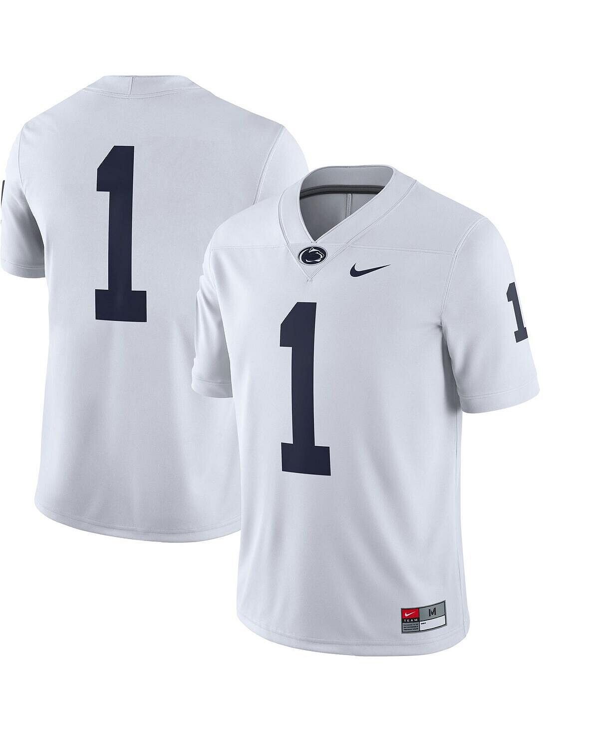 

Мужская футболка №1 white penn state nittany lions game player Nike, белый