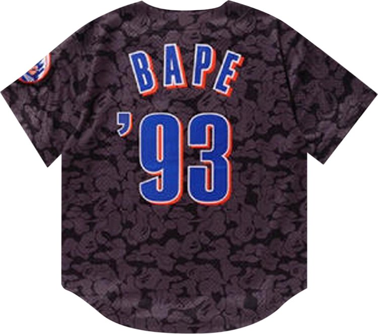 Bape x Mitchell & Ness Mets Jersey Black