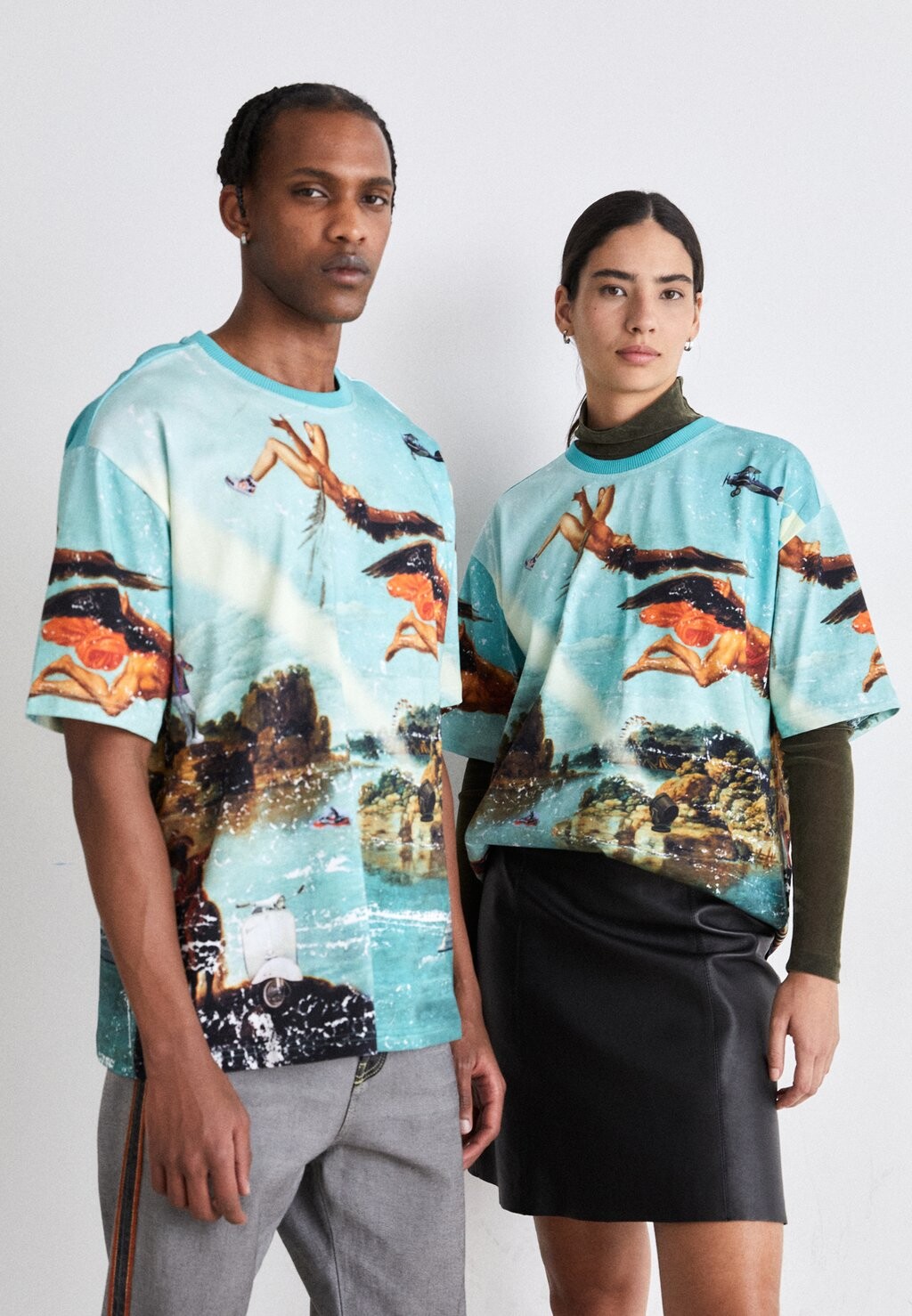 

Футболка с принтом Unisex Carlo Colucci, цвет blau/mehrfarbig