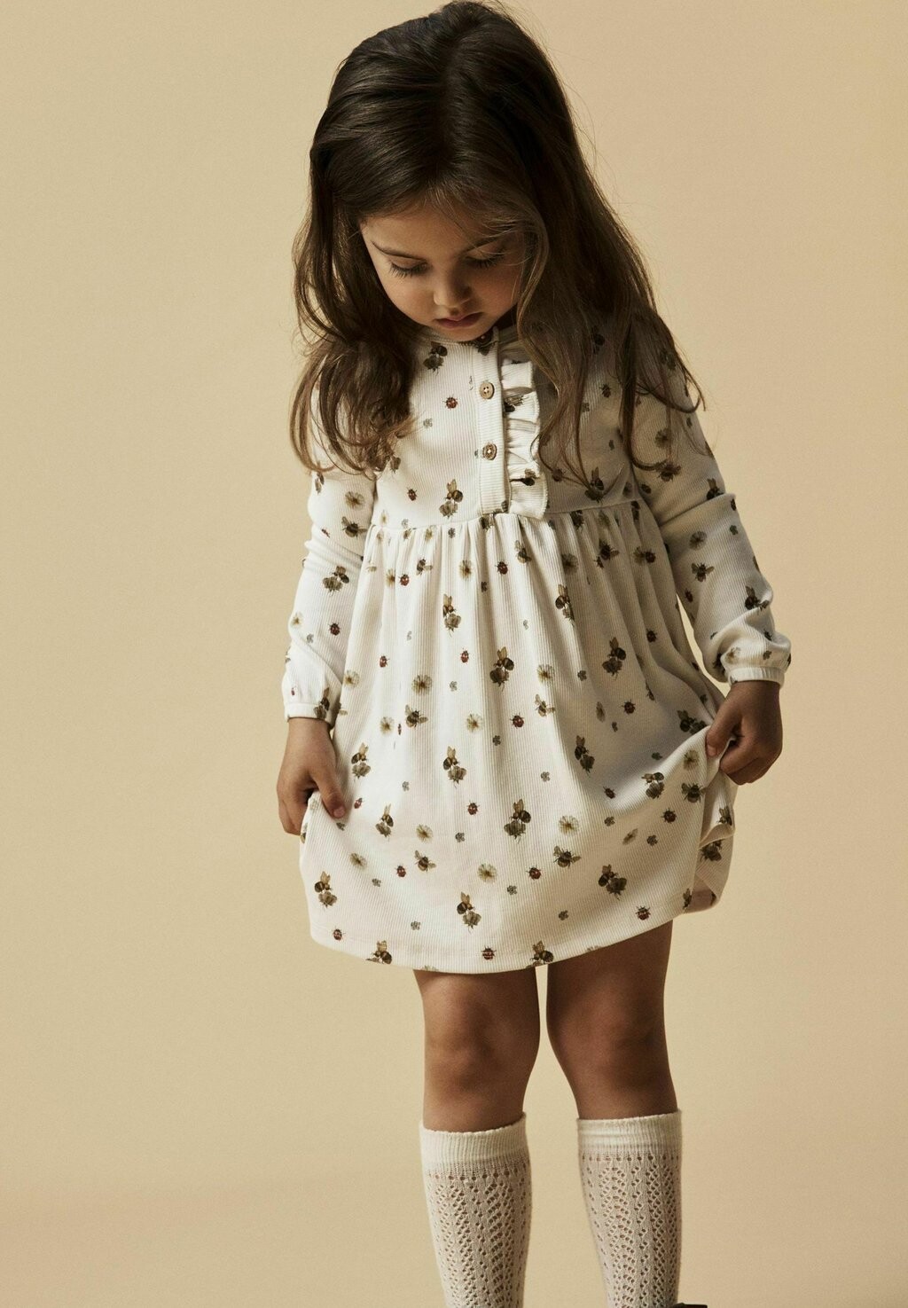 

Вязаное платье Lil' Atelier, белый