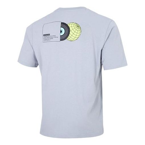 Футболка Men's adidas neo Alphabet Pattern Printing Athleisure Casual Sports Round Neck Short Sleeve Light Silver T-Shirt, мультиколор
