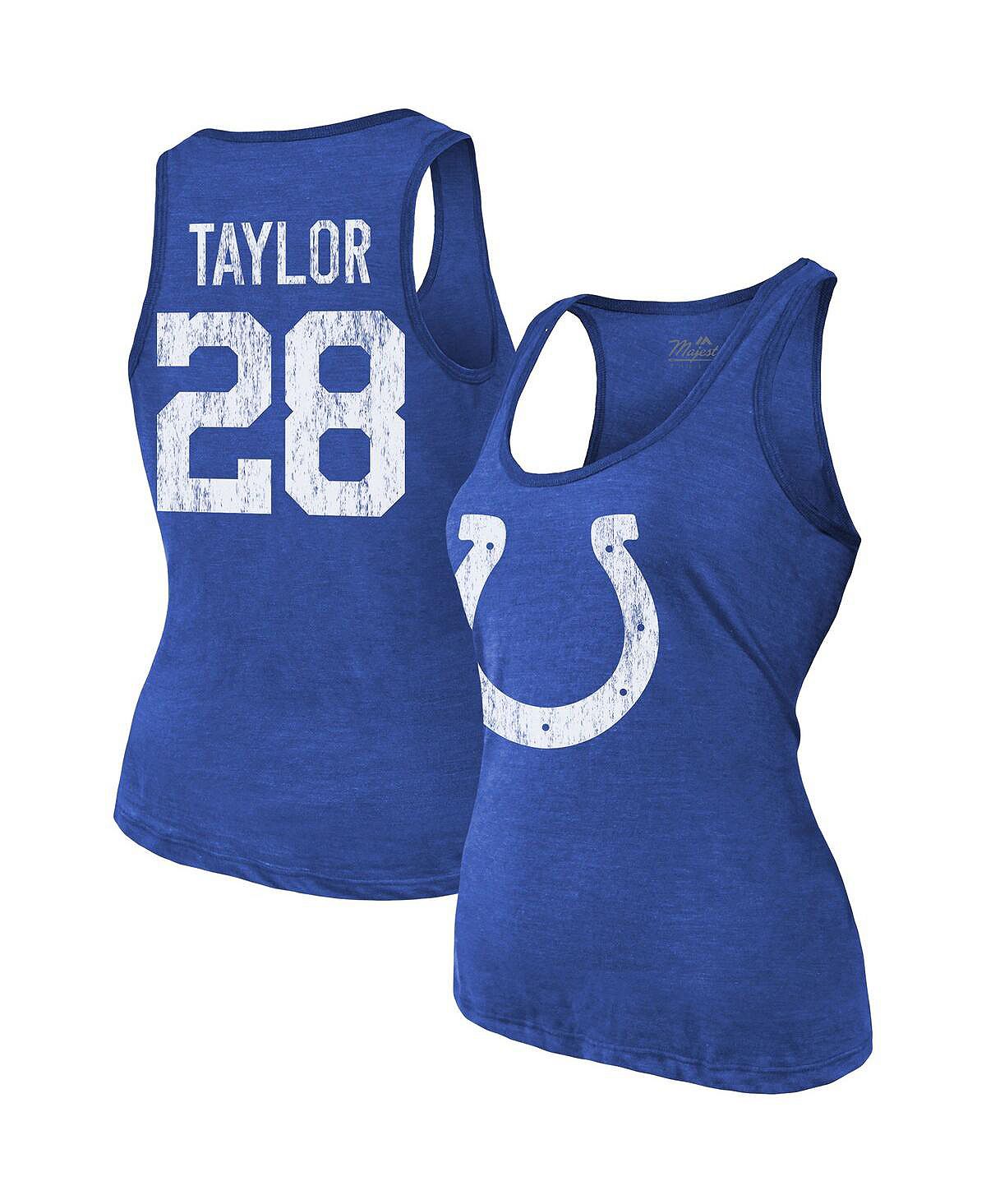 Женские нитки Джонатан Тейлор Royal Indianapolis Colts Имя и номер игрока  Майка Tri-Blend Majestic