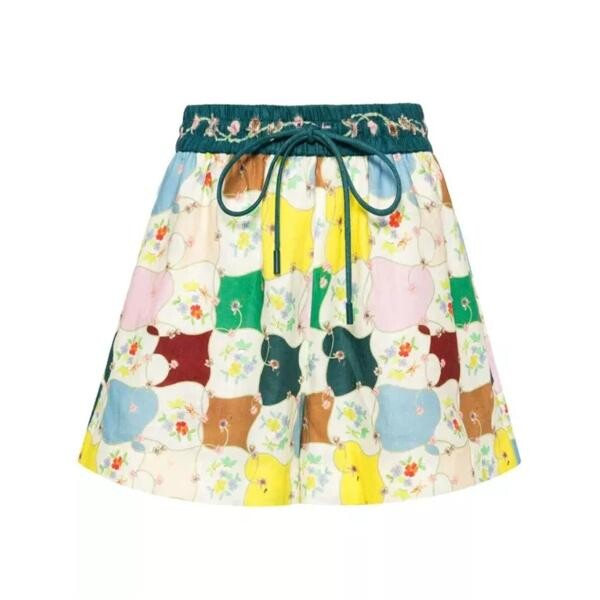 

Шорты everly botanical-print shorts Alemais, бежевый