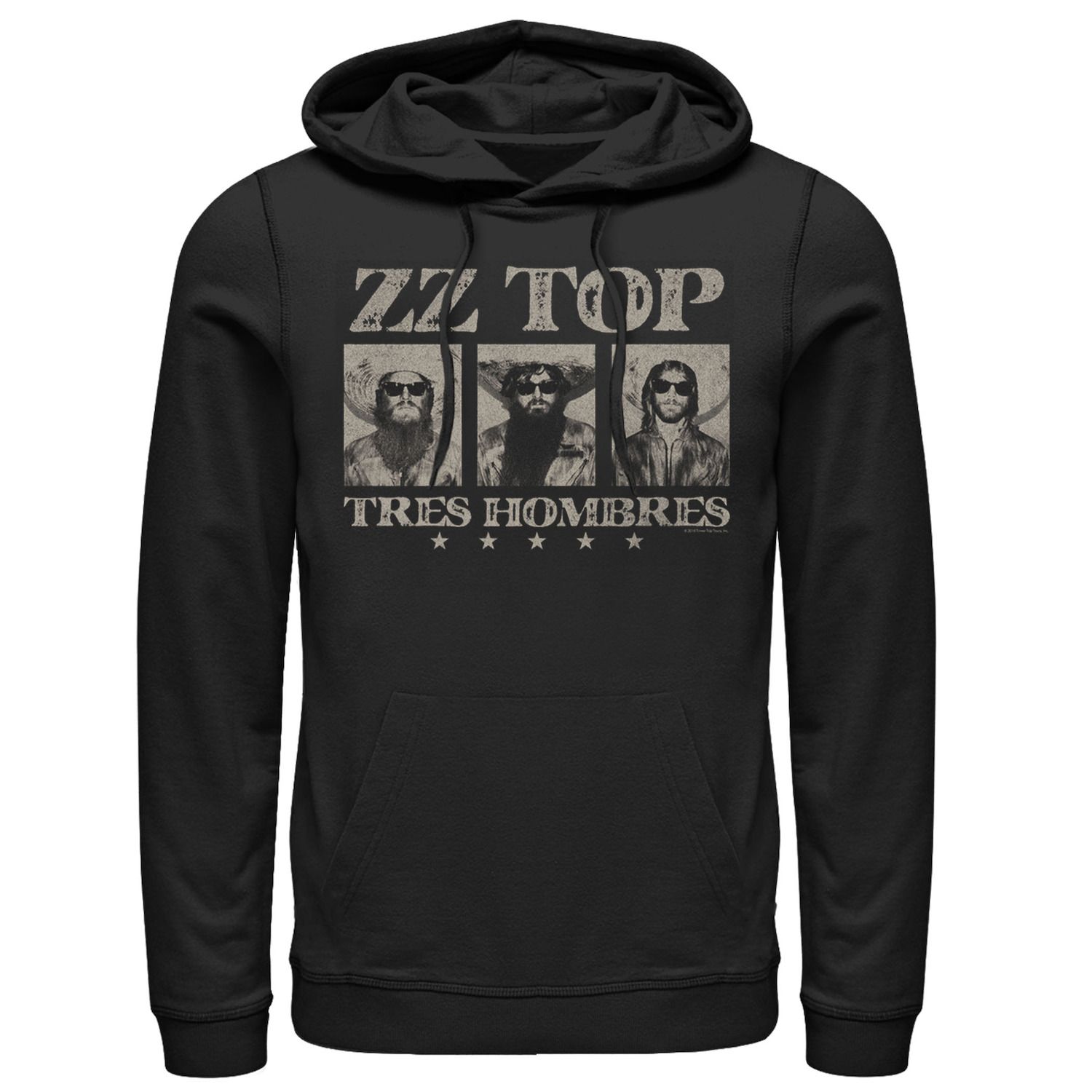 Мужская худи с графическим рисунком ZZ Top Tres Hombres Portrait Panels Licensed Character zz top tres hombres