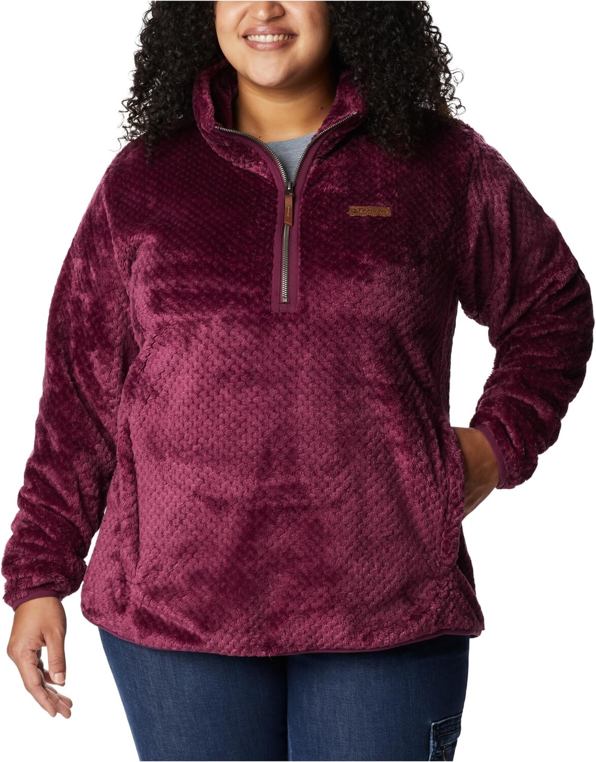 

Куртка Plus Size Fire Side Sherpa 1/4 Zip Columbia, цвет Marionberry