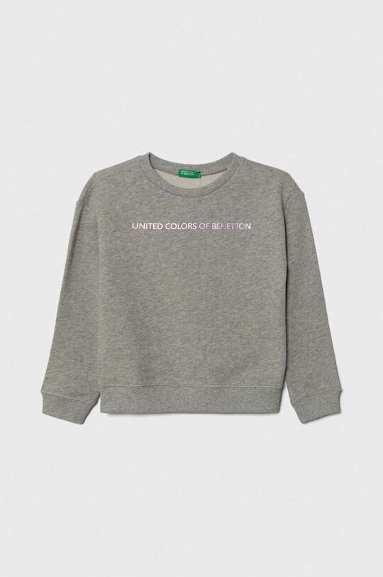 

Детская хлопковая толстовка United Colors of Benetton, серый