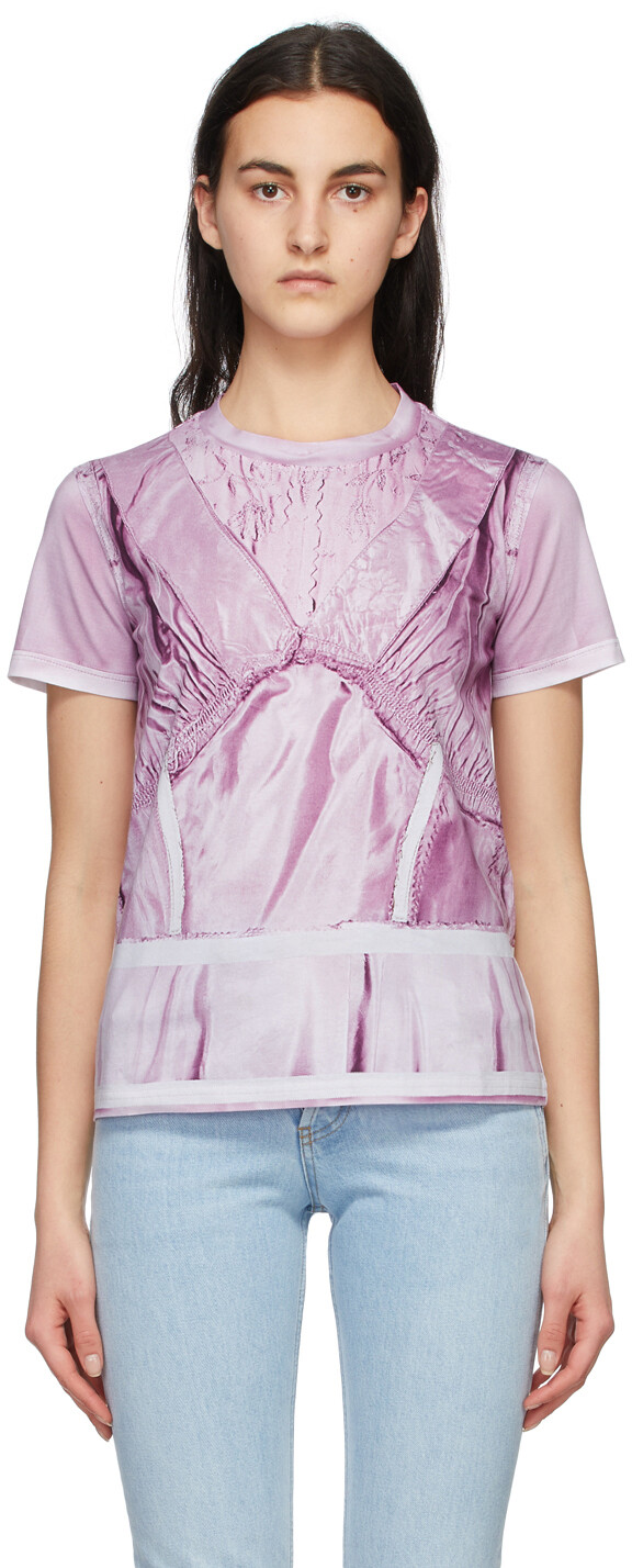 

Розовая футболка Inside Out Trompe-l'œil Moschino, Розовый