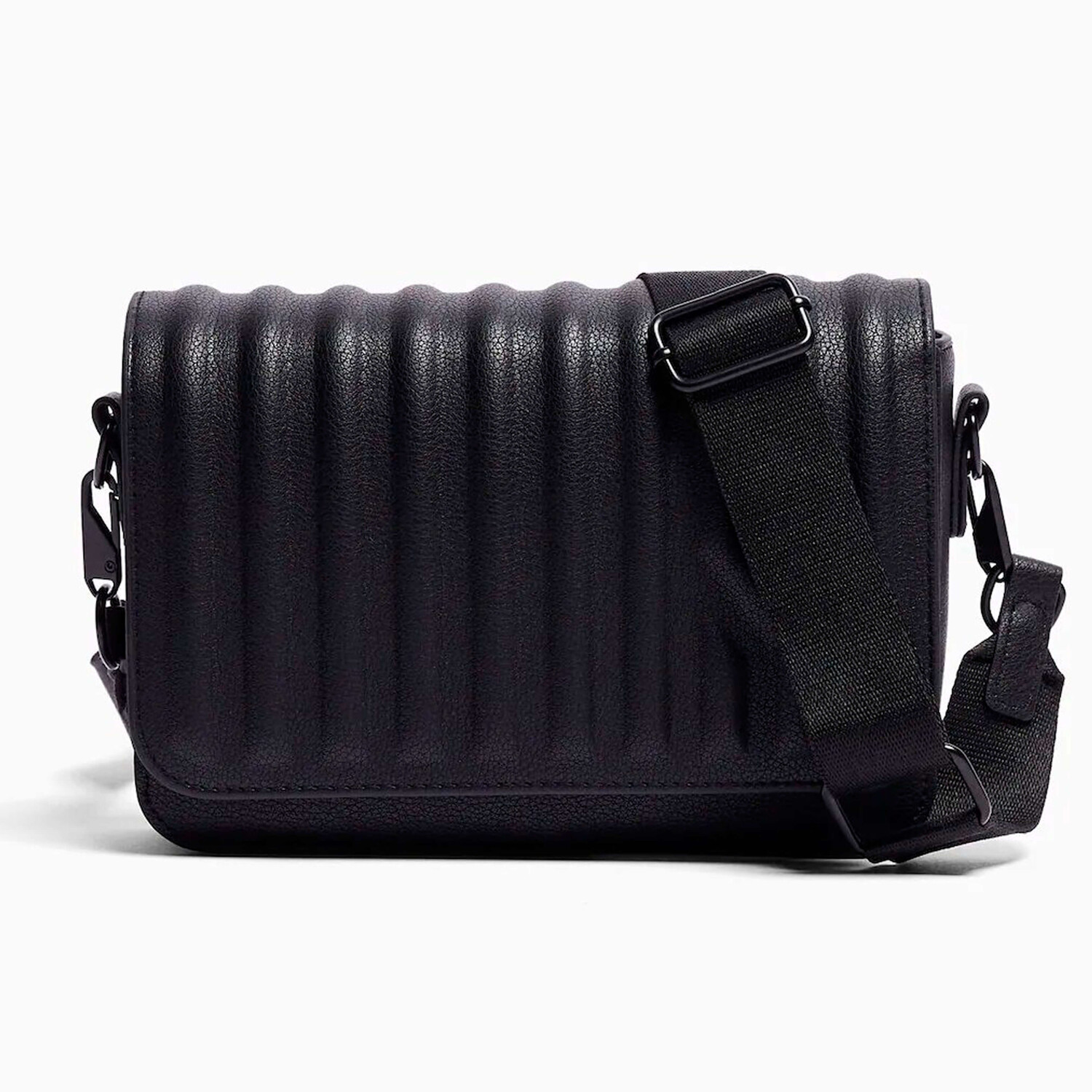 

Сумка кросс-боди Bershka Faux Leather, черный