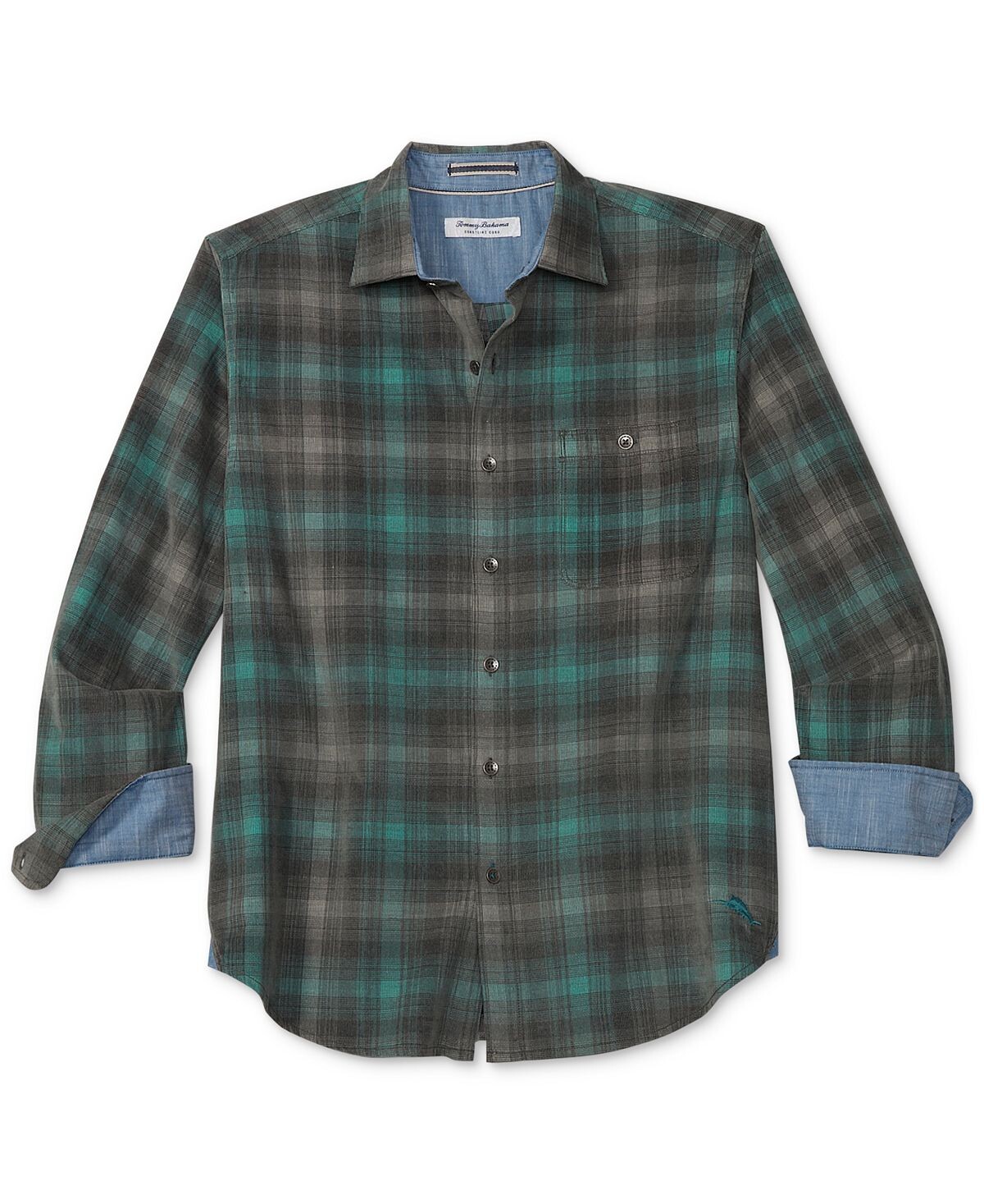 

Мужская рубашка в клетку coastline cord redwood check Tommy Bahama, мульти