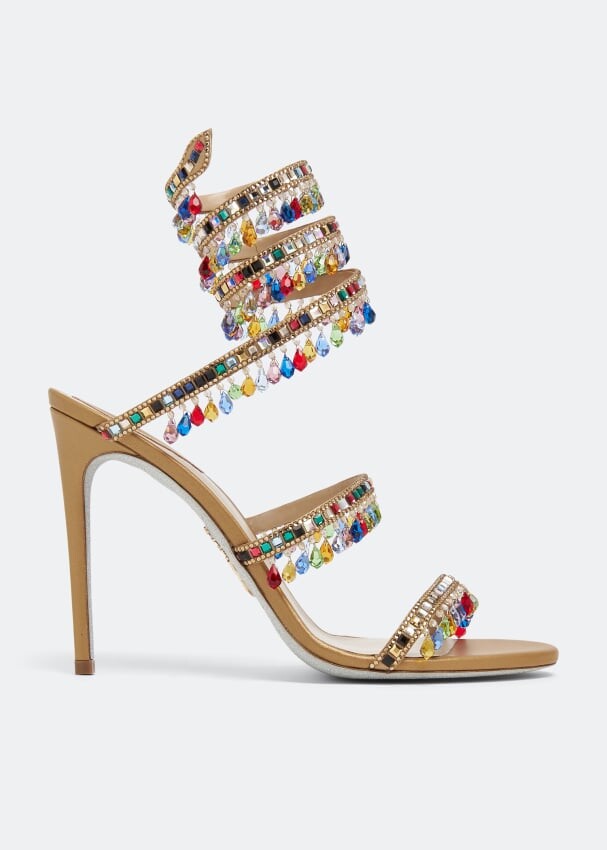 

Сандалии RENÉ CAOVILLA Chandelier crystal sandals, разноцветный