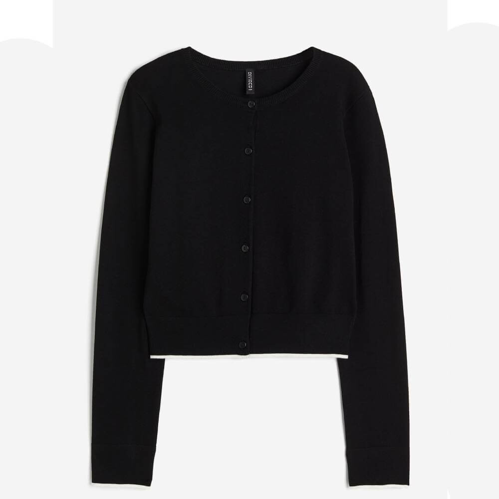 

Кардиган H&M Fine-knit, черный