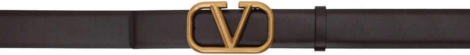 

Коричневый ремень с логотипом VLogo Valentino Garavani