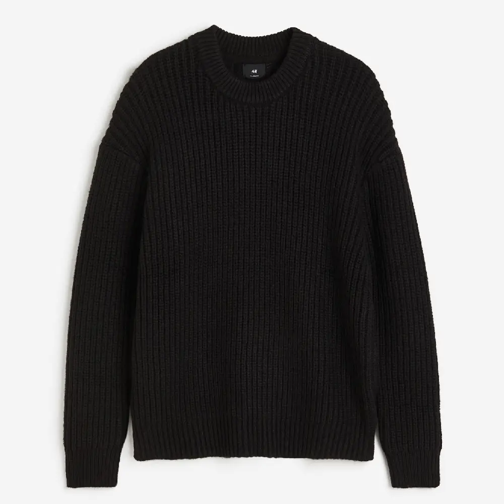 

Свитер H&M Loose Fit Rib-knit, черный