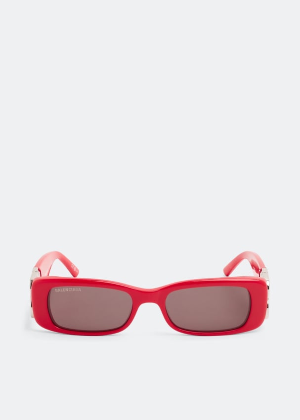 Солнечные очки BALENCIAGA Dynasty rectangle sunglasses, красный
