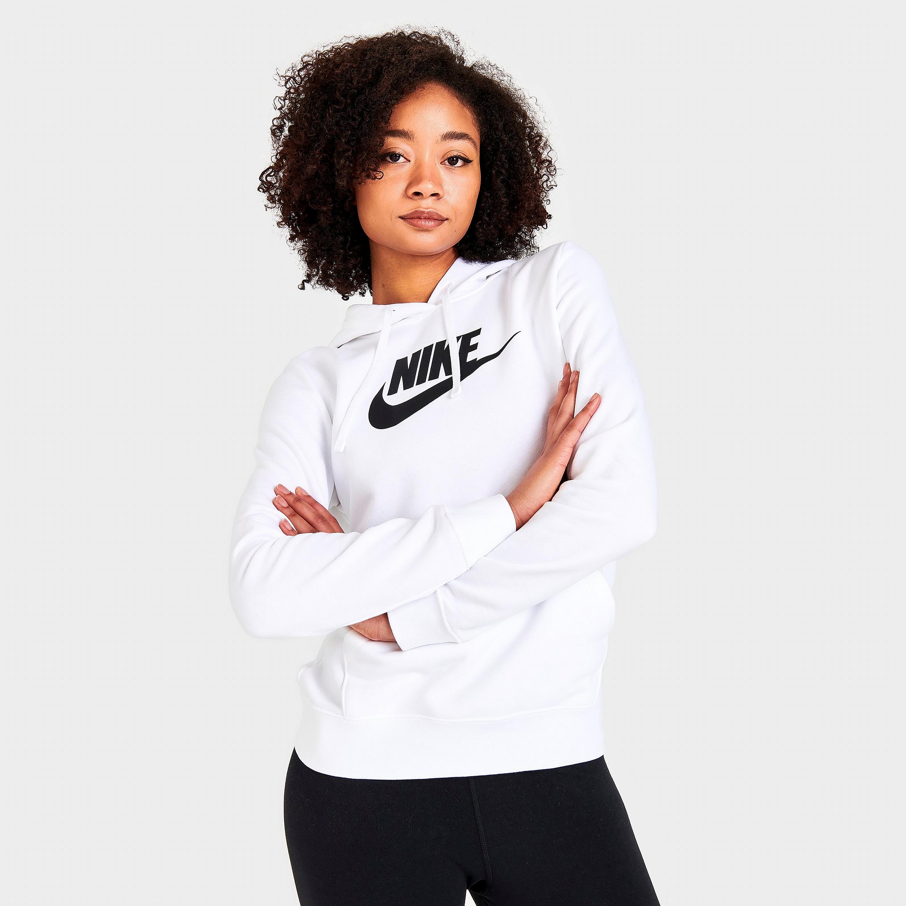 

Женская флисовая толстовка с капюшоном Nike Sportswear Logo Club, белый