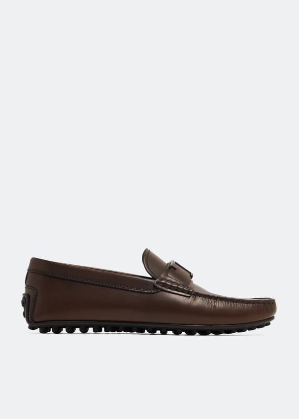 цена Лоферы TOD'S Timeless Gommino driving loafers, коричневый