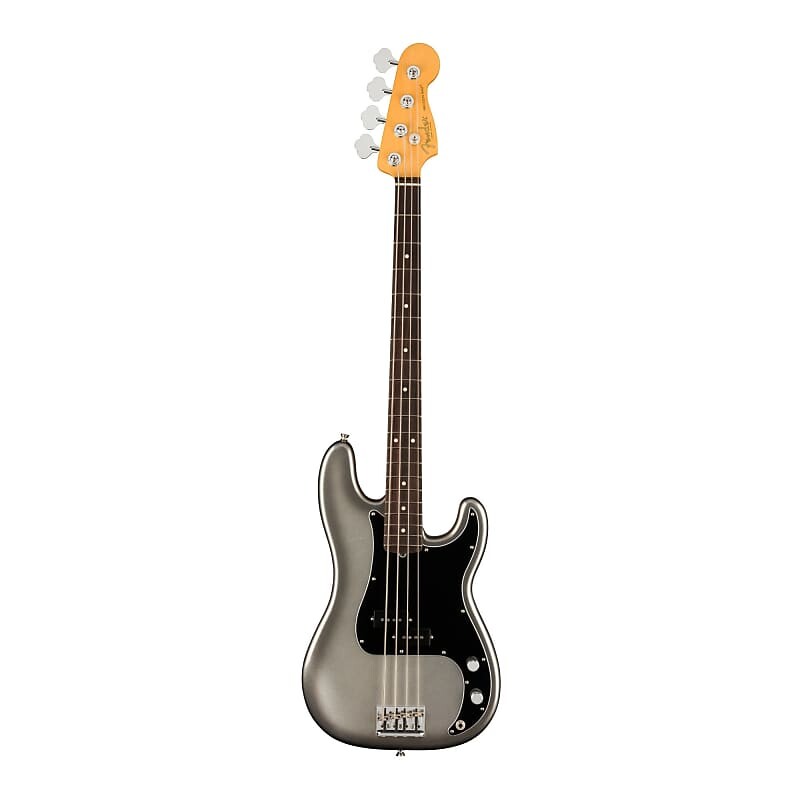 

Fender American Professional II Precision 4-струнная бас-гитара с накладкой из палисандра (для правой руки, Mercury) Fender American Professional II Precision 4-String Bass Guitar (Mercury)