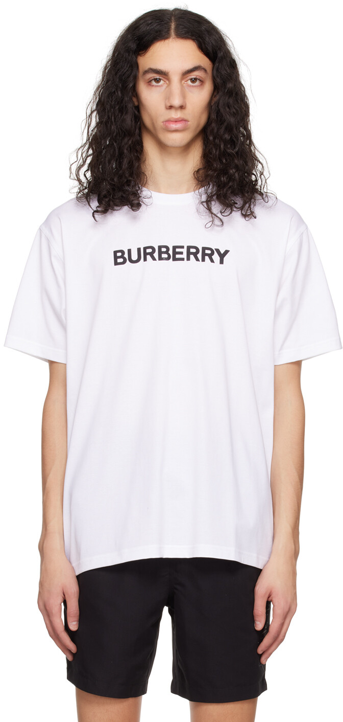 

Белая футболка свободного кроя Burberry, Белый