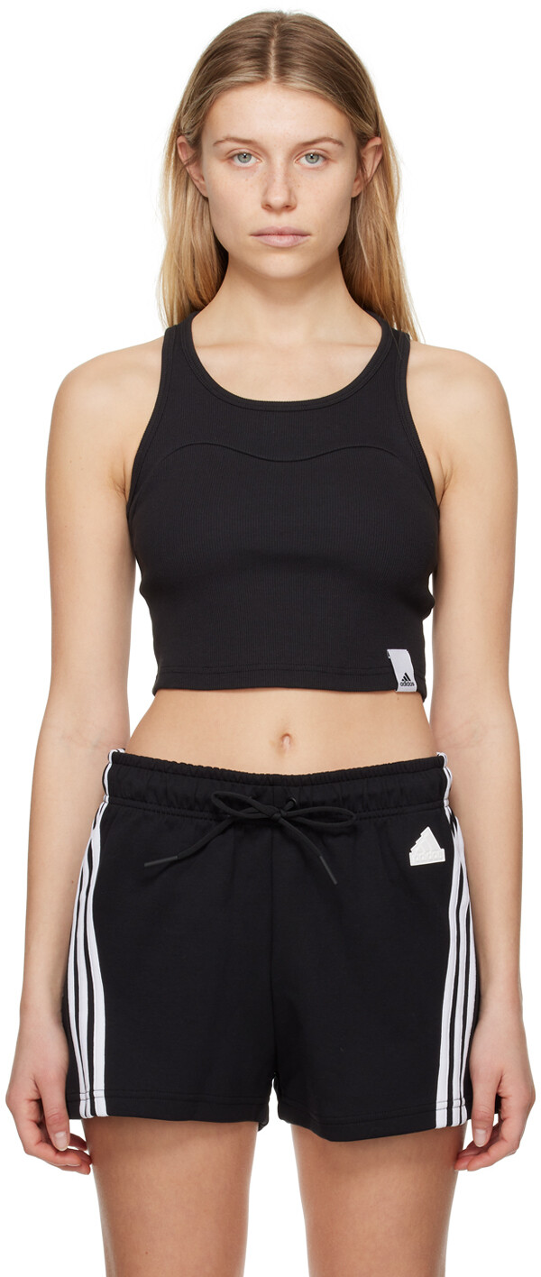 

Черная укороченная майка adidas Originals, Черный