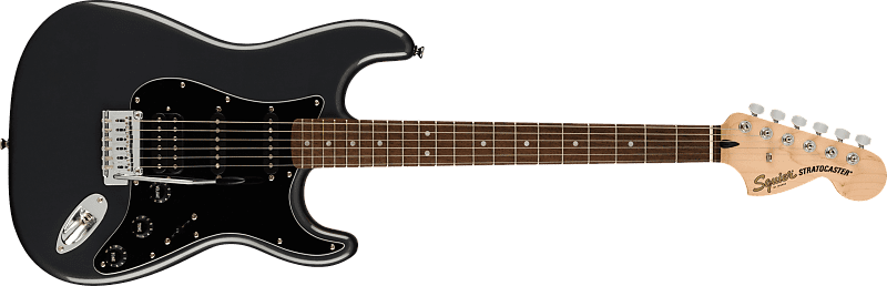 Squier Affinity Stratocaster HSS Pack с Laurel Fretboard 15G Frontman Amplifier Charcoal Frost Metallic Affinity Stratocaster HSS Pack with Laurel Fretboard 15G Frontman Amplifier