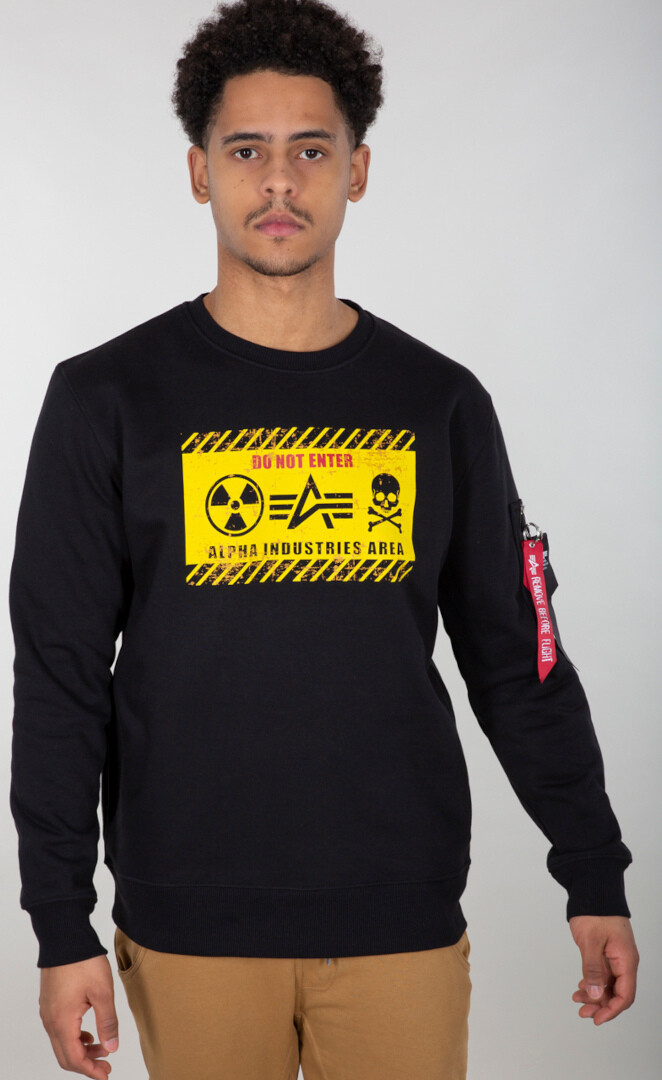 

Толстовка Alpha Industries Radioactive, черно-желтая