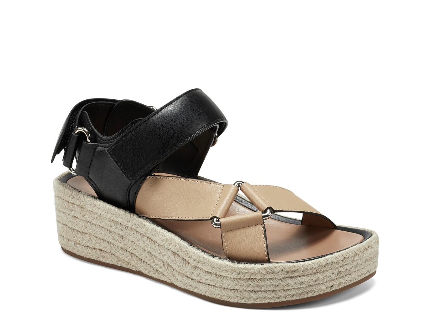

Сандалии Aerosoles Dave Espadrille на танкетке, черный / бежевый