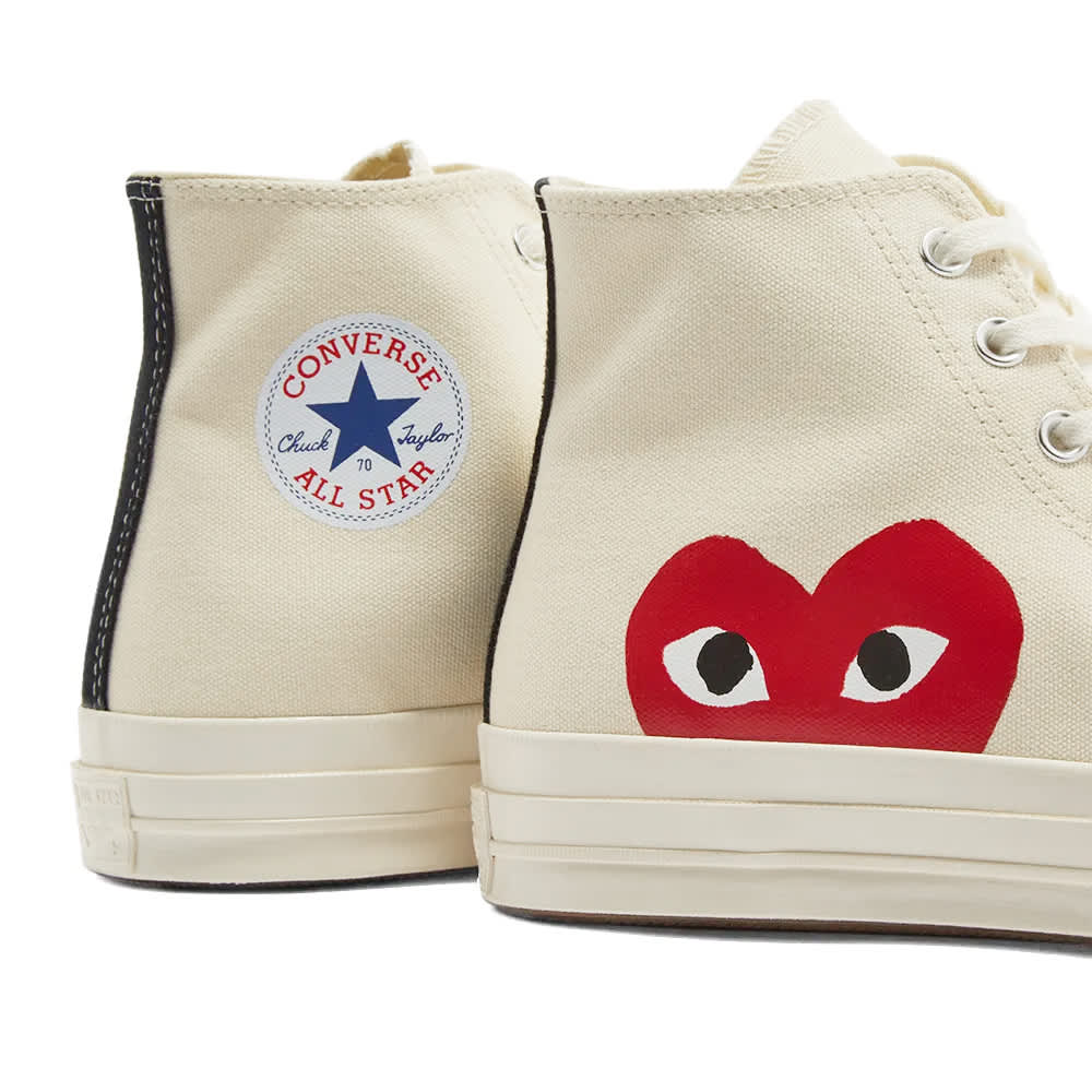 Comme des garcons play x cheap converse chuck taylor 1970s hi