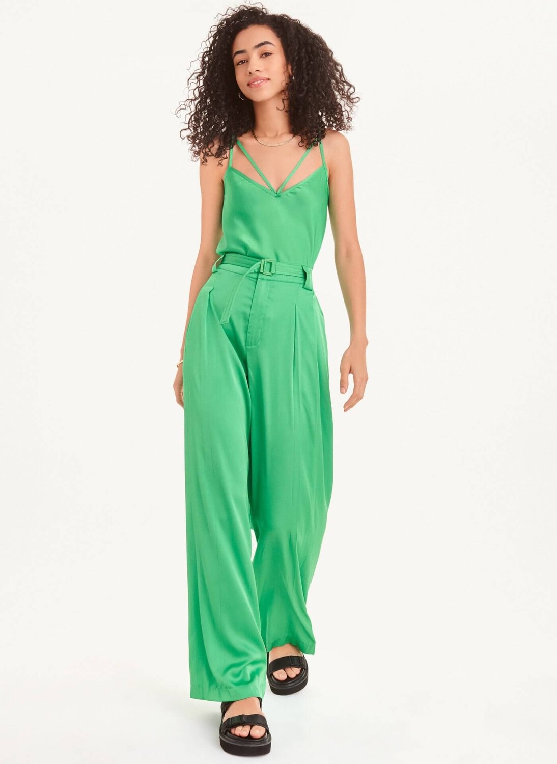 

Топ DKNY Strappy Cami, зеленый