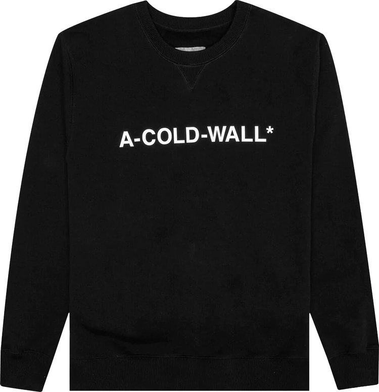 Толстовка A-Cold-Wall* Essential Logo Crewneck 'Black', черный свитшот a cold wall essential crewneck размер l черный