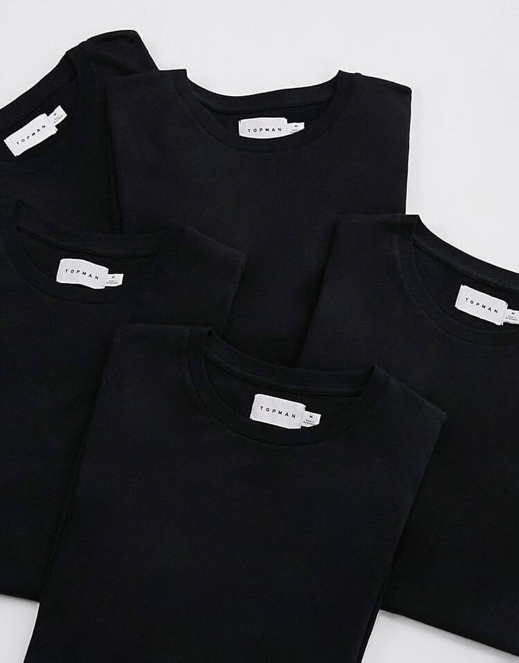 

Набор футболок Topman Classic, 5 шт, черный