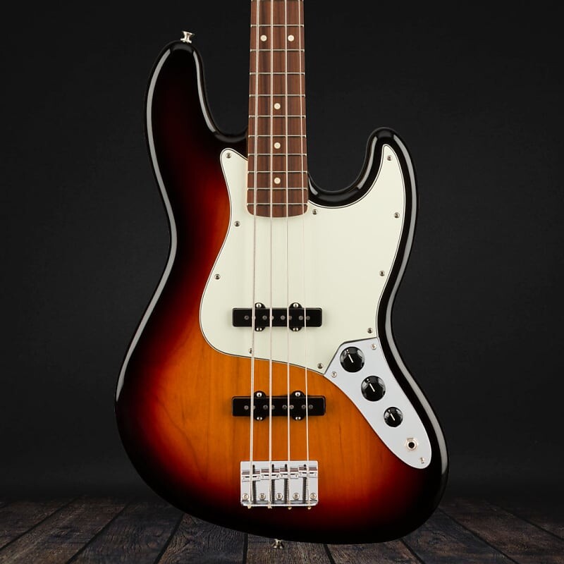 

Fender Player Jazz Bass. Накладка на гриф Pau Ferro - 3 цвета Sunburst