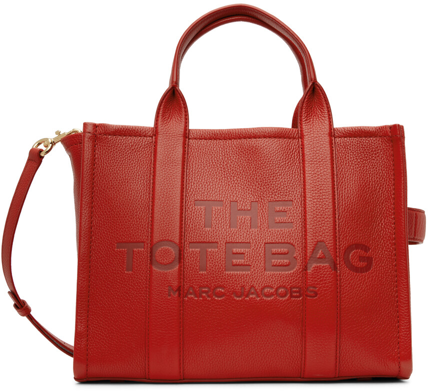 

Красная большая сумка 'The Leather Medium Tote Bag' Marc Jacobs