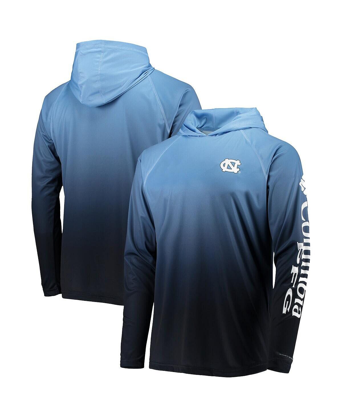 

Мужская футболка carolina blue north carolina tar heels terminal tackle omni-shade upf 50 с длинным рукавом и капюшоном Columbia, светло-синий